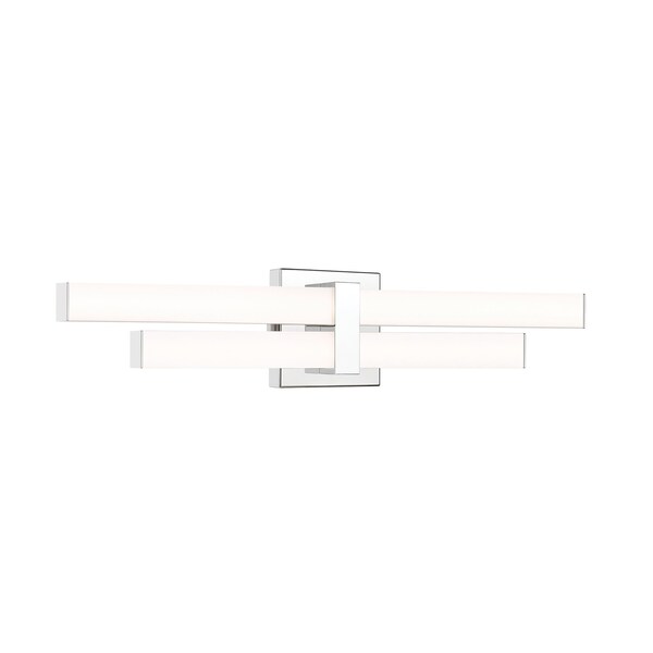 Z-Lite Zane Vanity, 2-Light, 25 In.W x 2.5 In.L x 5 In.H, Chrome /Frosted 1008-25W-CH-LED - main